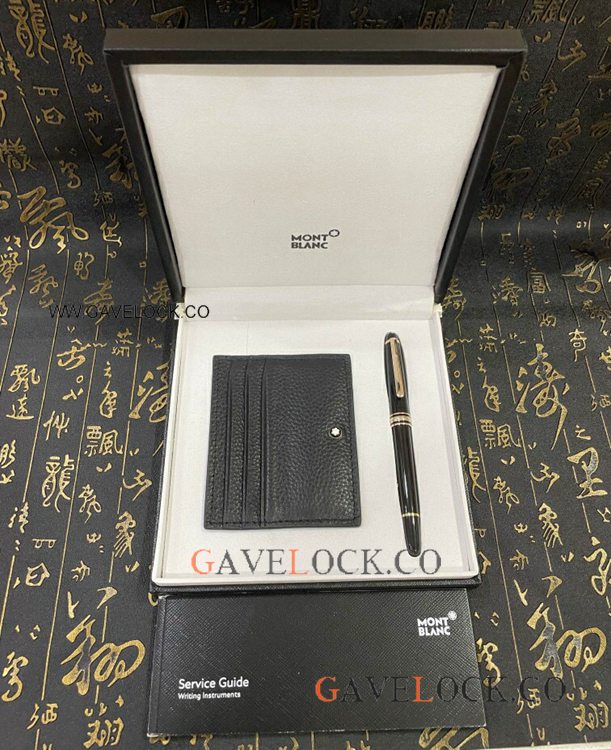 Set with Montblanc Card Holder and Meisterstuck 164 Rollerball Set with Montblanc Card Holder and Meisterstuck 164 Rollerball